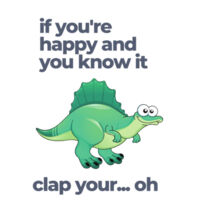 Happy Dinosaur - Mens Staple T shirt Design