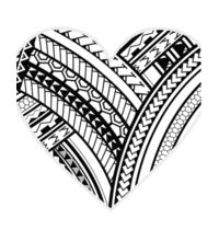 Polynesian Heart - Tea Towel Design