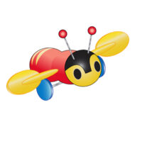 Kiwi Buzzy Bee - Kids Longsleeve Tee Design