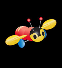 Kiwi Buzzy Bee - Womens Crop Hood Design