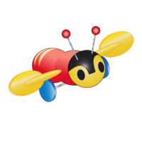 Kiwi Buzzy Bee - Mens General Long Sleeve Tee Design