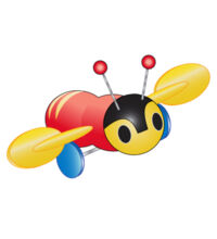 Kiwi Buzzy Bee - Cushion cover Design