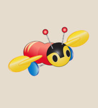 Kiwi Buzzy Bee - Heavy Duty Canvas Tote Bag Design