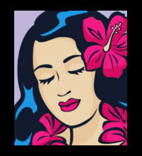 Polynesian Girl - Tote Bag Design