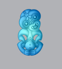 Blue Green Hei Tiki - Mini-Me One-Piece Design