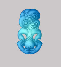 Blue Green Hei Tiki - Womens Premium Crew Design