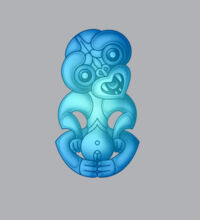 Blue Green Hei Tiki - Kids Supply Hoodie Design