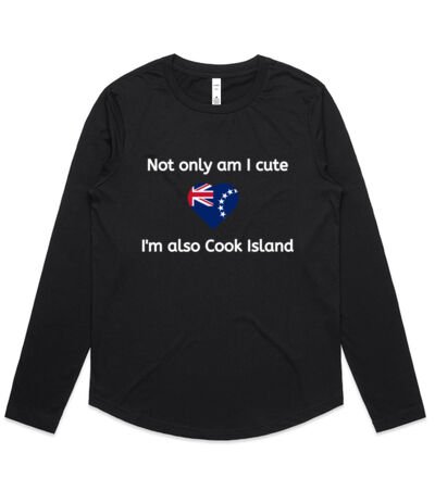 Cute and Cook Island - Womens Curve Longsleeve Tee Thumbnail
