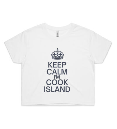 Keep calm I'm Cook Island - Womens Crop Tee Thumbnail