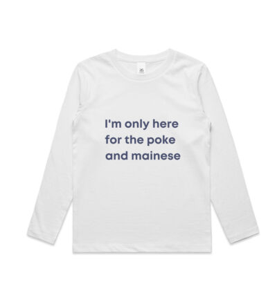 I'm only here for the poke  - Kids Longsleeve Tee Thumbnail