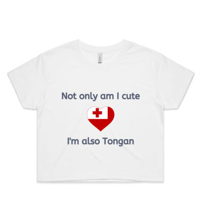 Cute and Tongan - Womens Crop Tee Thumbnail