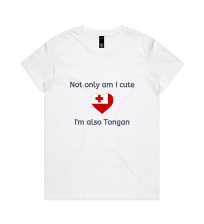 Cute and Tongan - Womens Maple Tee Thumbnail