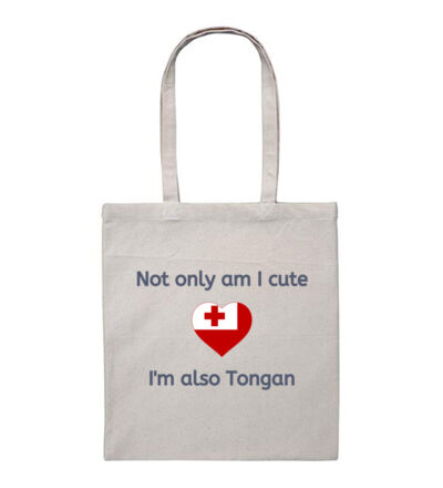 Cute and Tongan - Heavy Duty Canvas Tote Bag Thumbnail