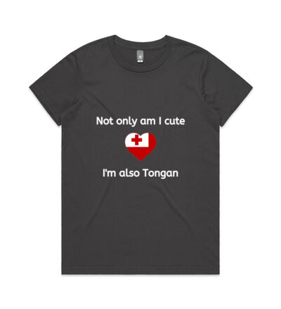 Cute and Tongan - Womens Maple Tee Thumbnail