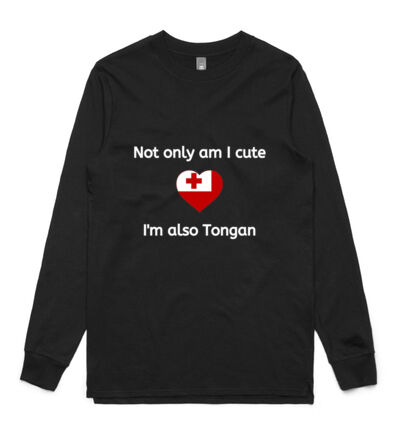 Cute and Tongan - Mens Base Longsleeve Tee Thumbnail
