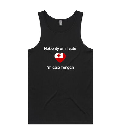 Cute and Tongan - Mens Lowdown Singlet Thumbnail