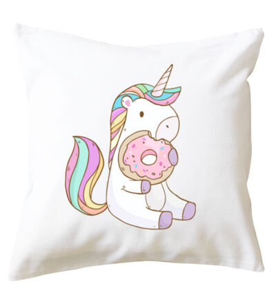 Unicorn and Doughnut - Cushion cover Thumbnail
