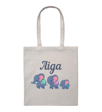 Elephant Aiga - Heavy Duty Canvas Tote Bag Thumbnail
