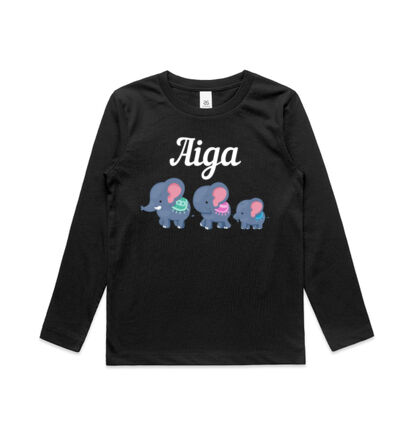 Elephant Aiga - Kids Longsleeve Tee Thumbnail