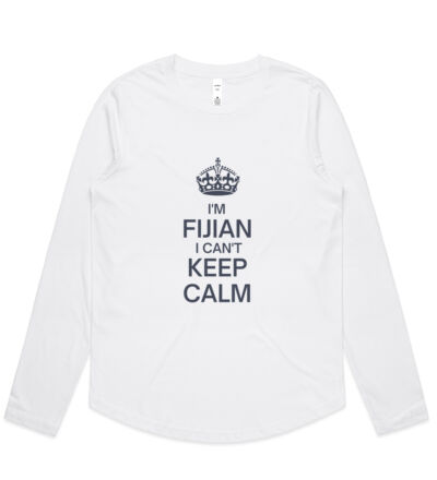 I'm Fijian I can't keep calm. - Womens Curve Longsleeve Tee Thumbnail