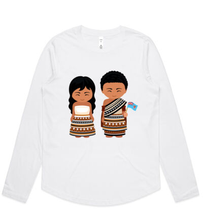 Fijian children - Womens Curve Longsleeve Tee Thumbnail