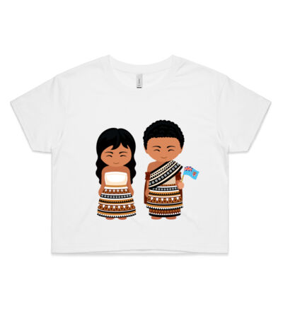 Fijian children - Womens Crop Tee Thumbnail