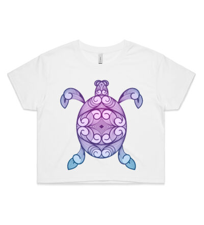 Graded turtle - Womens Crop Tee Thumbnail