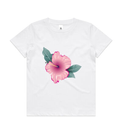 Pink hibiscus - Kids Youth T shirt Thumbnail