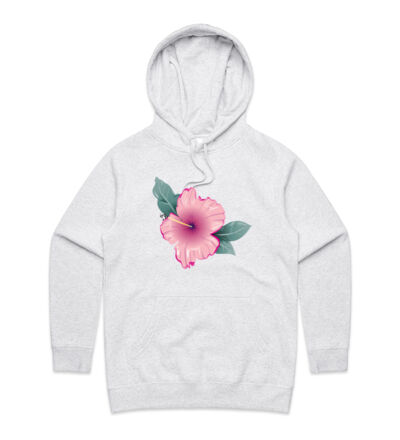 Pink hibiscus - Womens Supply Hood Thumbnail