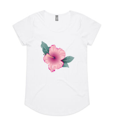Pink hibiscus - Womens Mali Tee Thumbnail