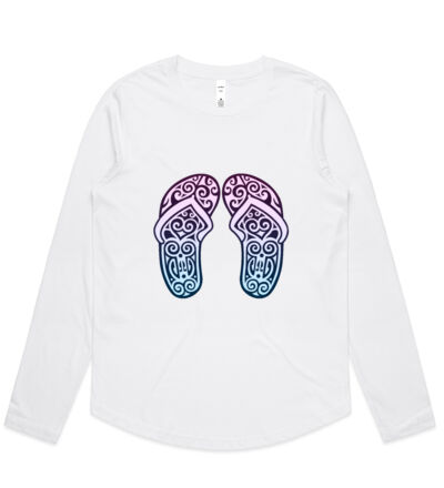 Jandals - Womens Curve Longsleeve Tee Thumbnail