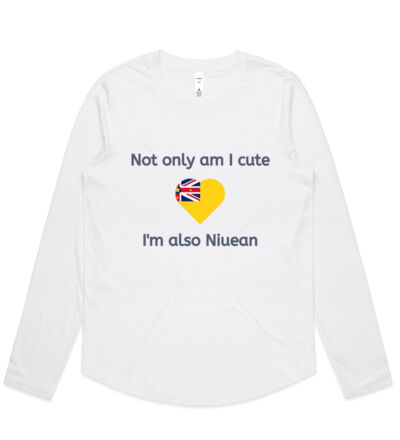 Cute and Niuean - Womens Curve Longsleeve Tee Thumbnail