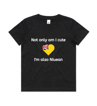 Cute and Niuean - Kids Youth T shirt Thumbnail
