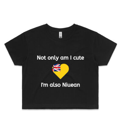 Cute and Niuean - Womens Crop Tee Thumbnail