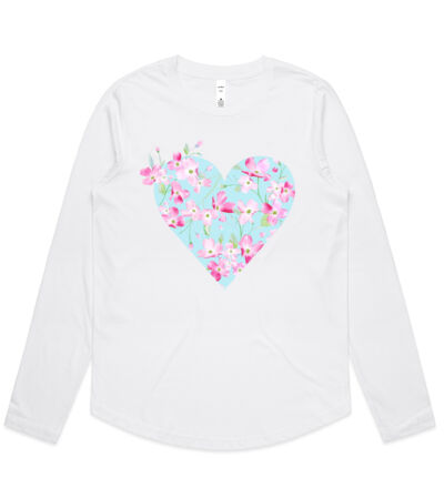 Cherry Blossom - Womens Curve Longsleeve Tee Thumbnail