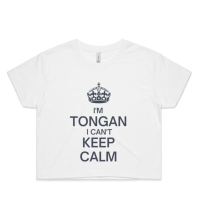 I'm Tongan I can't keep calm. - Womens Crop Tee Thumbnail