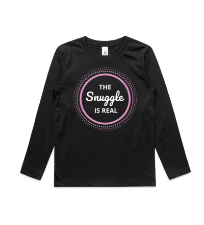 The snuggle is real - Kids Longsleeve Tee Thumbnail