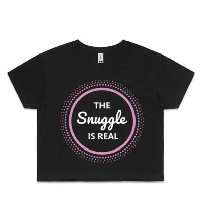 The snuggle is real - Womens Crop Tee Thumbnail