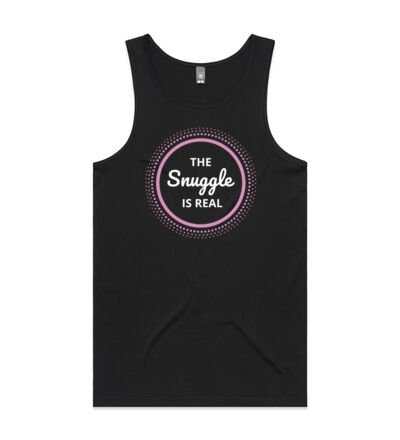 The snuggle is real - Mens Lowdown Singlet Thumbnail