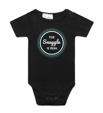 The snuggle is real (white text) - Mini-Me One-Piece Thumbnail
