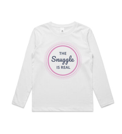 The snuggle is real - Kids Longsleeve Tee Thumbnail