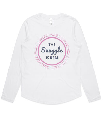 The snuggle is real - Womens Curve Longsleeve Tee Thumbnail