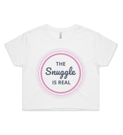 The snuggle is real - Womens Crop Tee Thumbnail