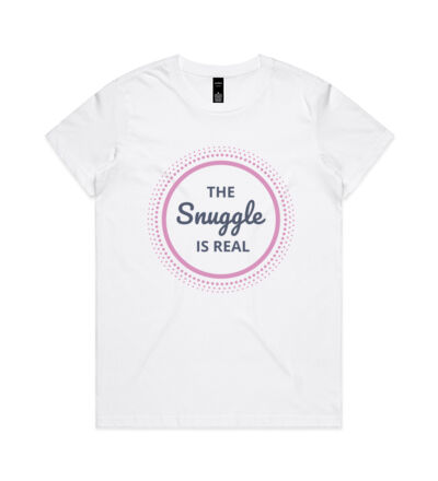 The snuggle is real - Womens Maple Tee Thumbnail