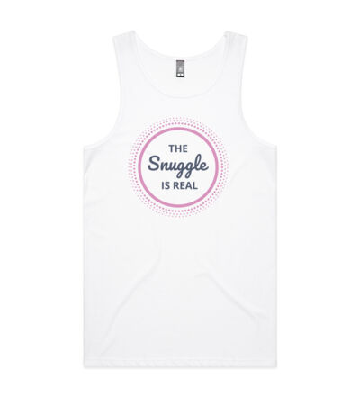 The snuggle is real - Mens Lowdown Singlet Thumbnail