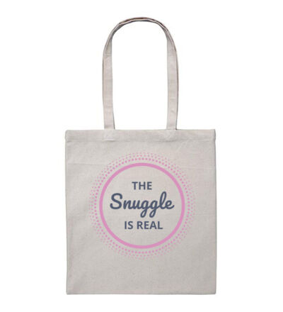 The snuggle is real - Heavy Duty Canvas Tote Bag Thumbnail