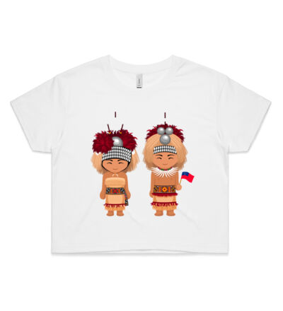 Samoan children - Womens Crop Tee Thumbnail