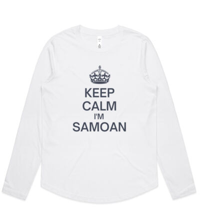 Keep Calm I'm Samoan - Womens Curve Longsleeve Tee Thumbnail