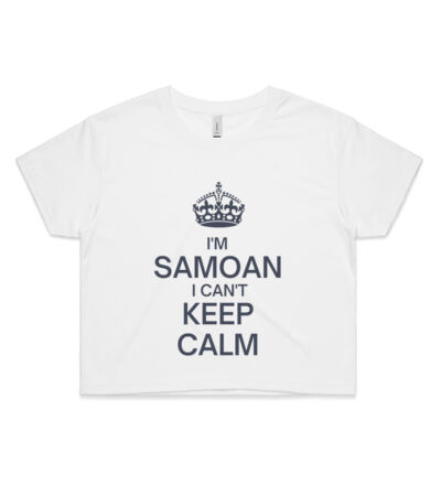 I'm Samoan I can't keep calm. - Womens Crop Tee Thumbnail