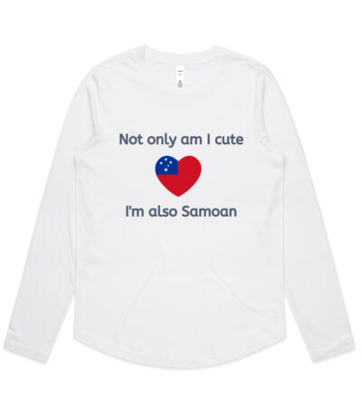 Cute and Samoan - Womens Curve Longsleeve Tee Thumbnail